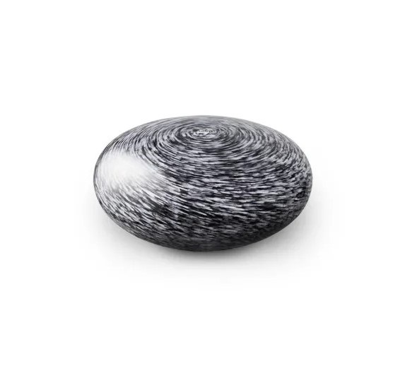 Round pebble black white melange